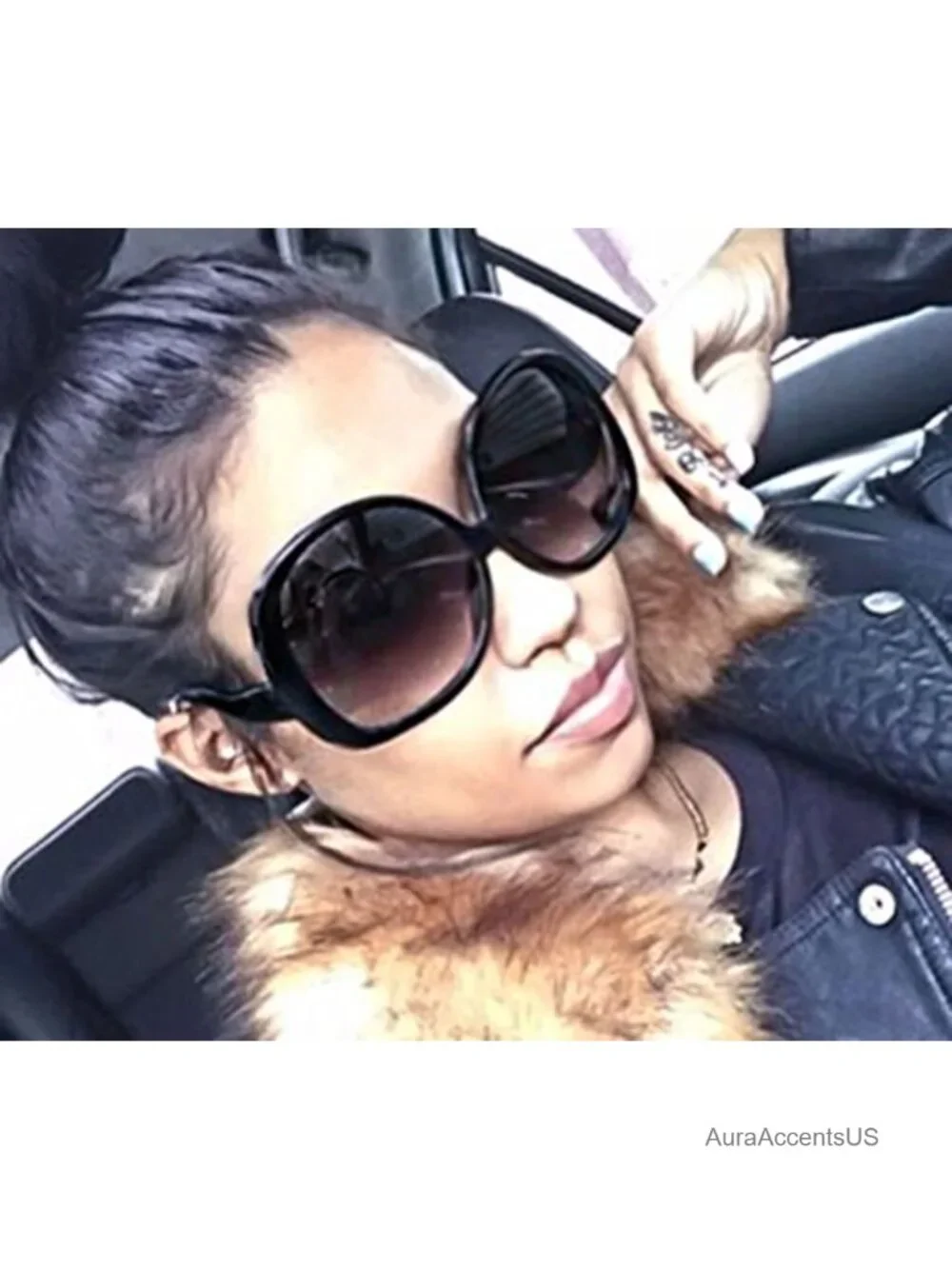 Oversized Retro Vintage Style Sunglasses UV Protection Celebrity Fashion
